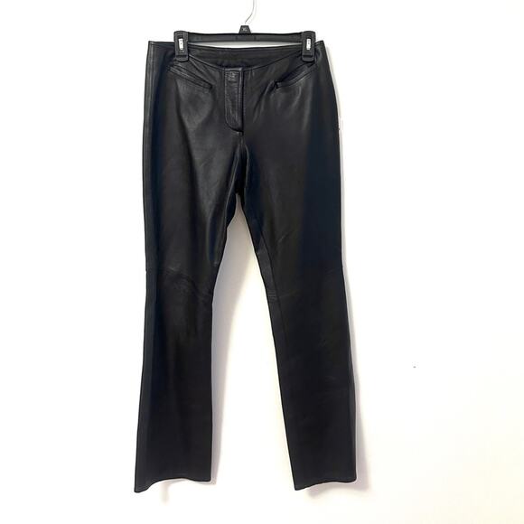 ELEMENTS by VAKKO - women's black faux leather pants - size 6 - Picture 10 of 10